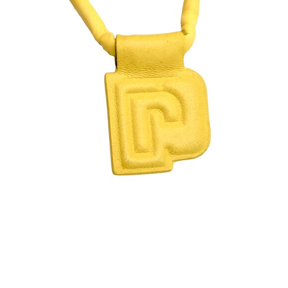 Authentic Paco Rabanne Vegan Yellow Silver Heart Drawstring Bag - Picture 9 of 13